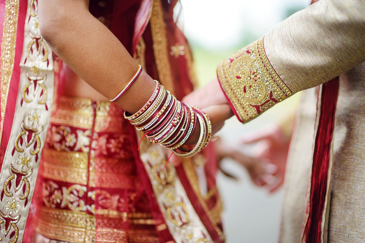 Traditional Indian wedding attire