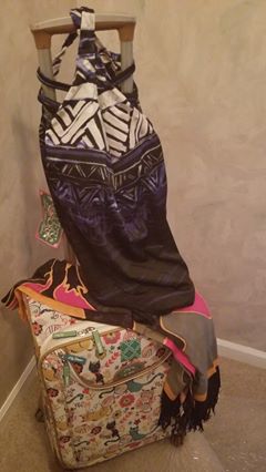 Mary C's bags propped up and ready to go