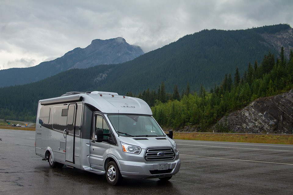A Class B Motorhome in Banff, Canada