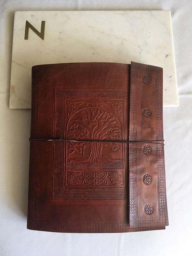 Exterior of the book of love from Nadine L's wedding to herself