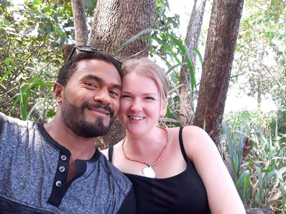 Photo of smiling young man and woman