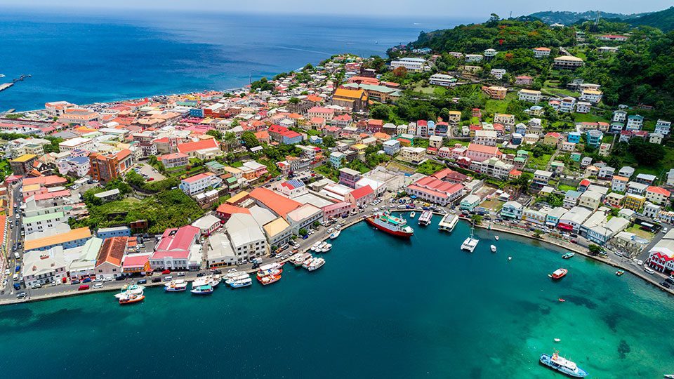Aerial view of Grenada 