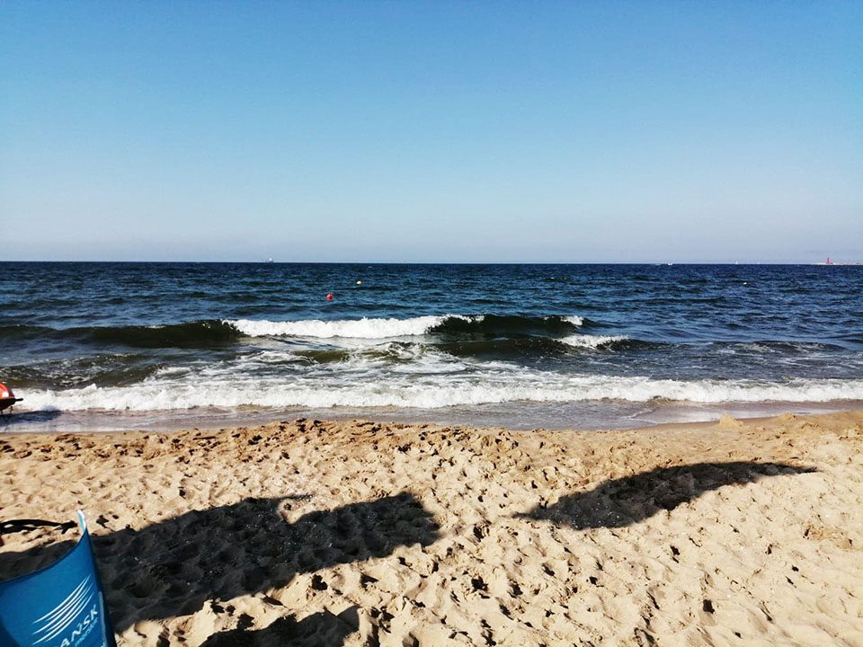 Waves at Brzezno Beach, Gdansk, Poland