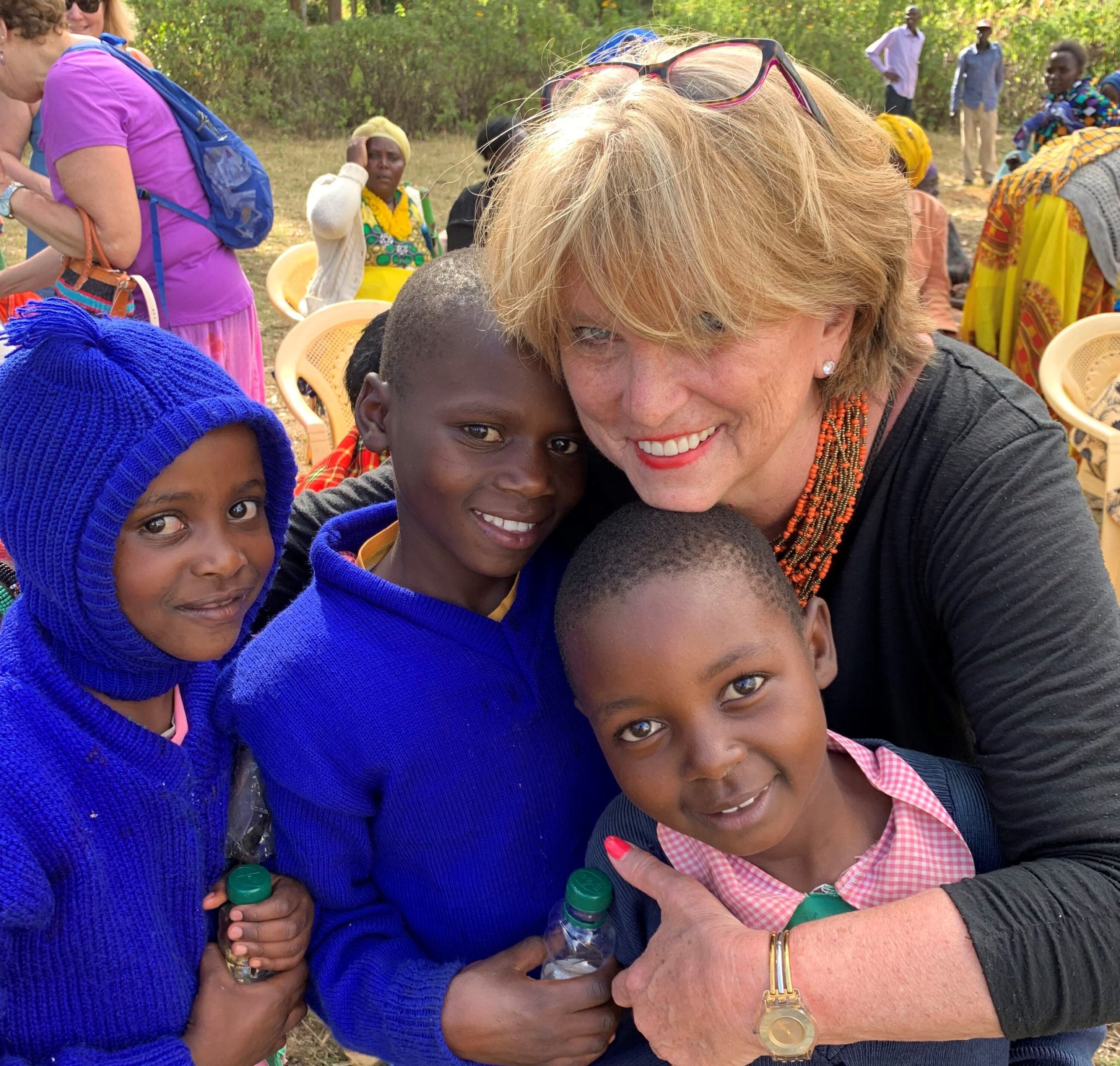 woman with young girls