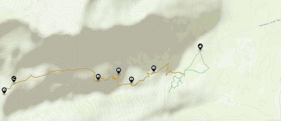 Map of Casque Isles Trail, best trails to hike in Canada