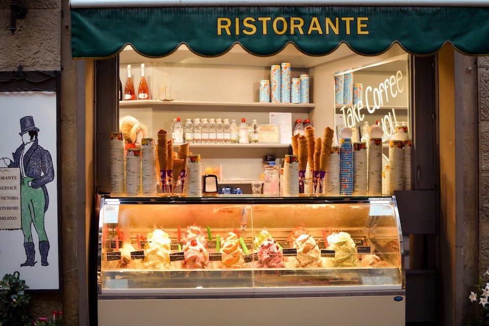 A local gelato shop in Florence