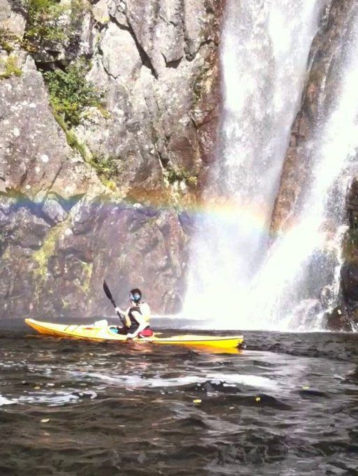Haddow on a kayak adventure in Western Newfoundland, Canada
