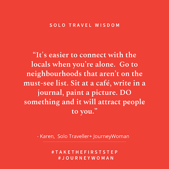 connect with the locals when you’re alone quote