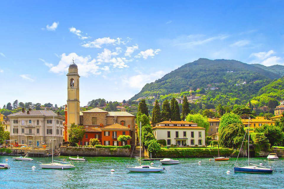 Cernobbio town in Como lake district.