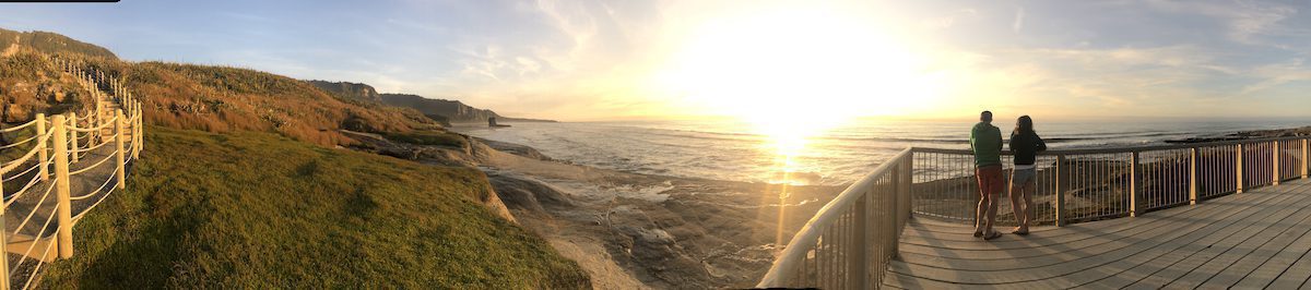 Punakaiki sunset panorama