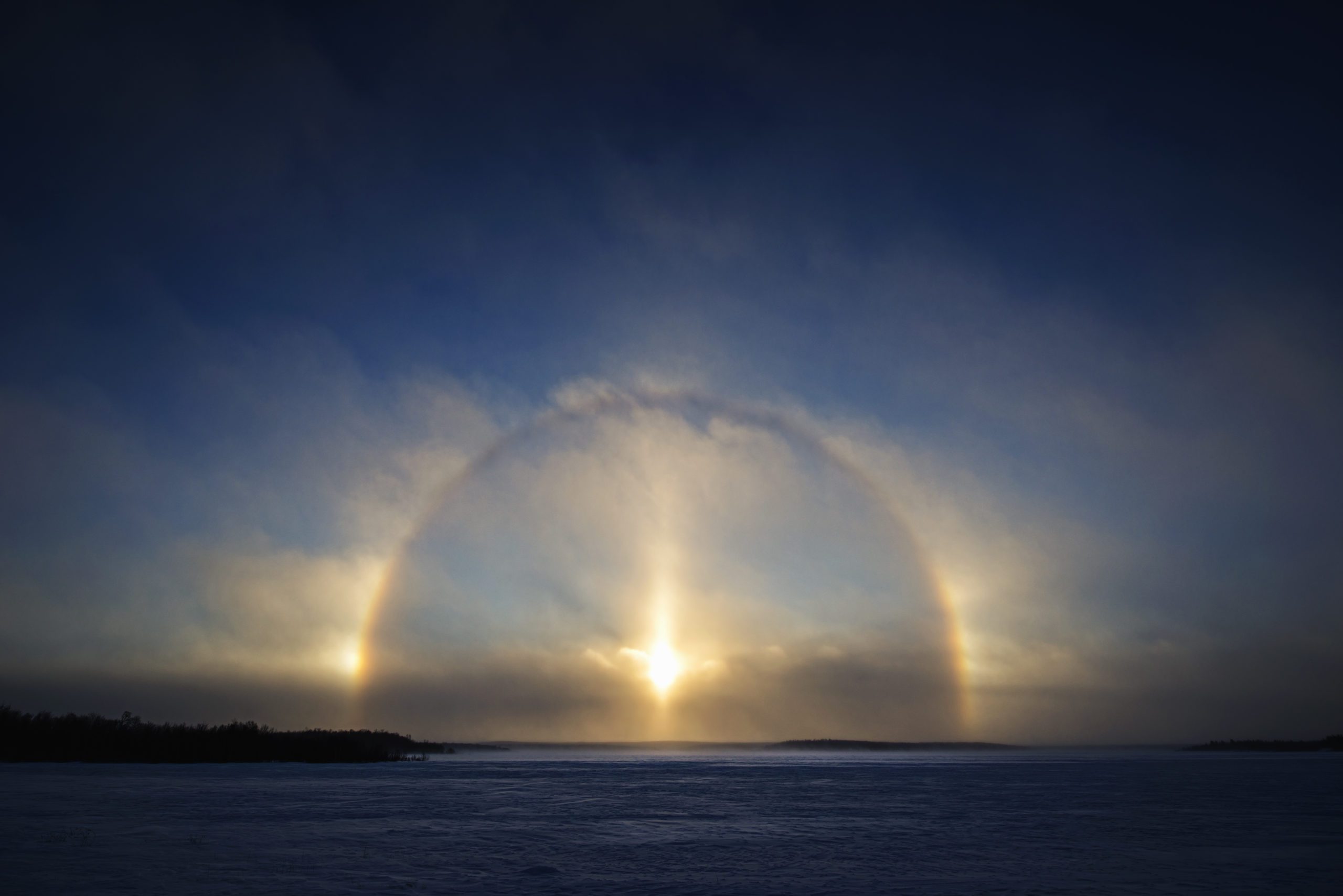 sundog around the sun