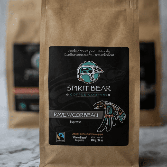 Bags of Spirit Bear Coffee