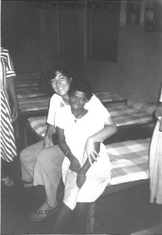 Suzanne with Rosie, one of the hospice residents