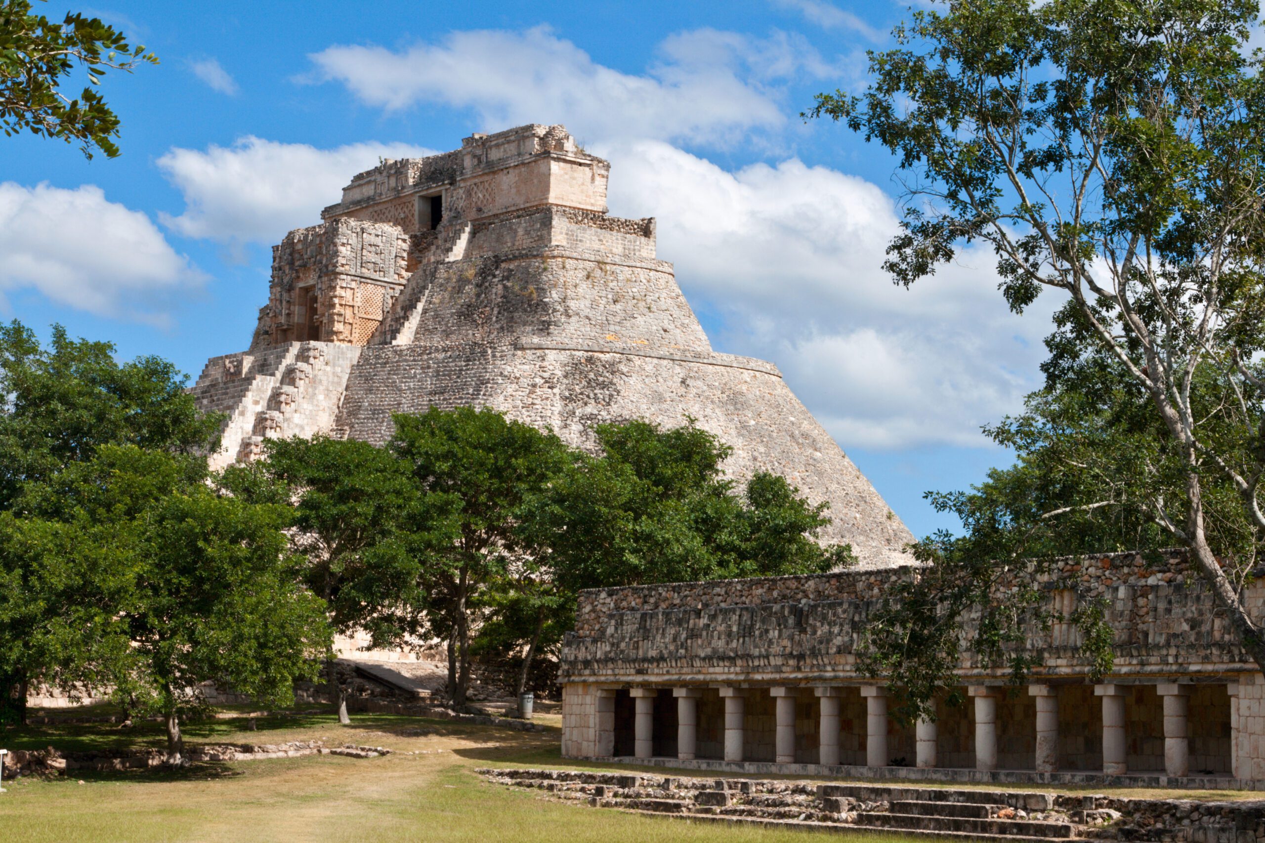 uxmal mayan pyramid near merida, mexic
