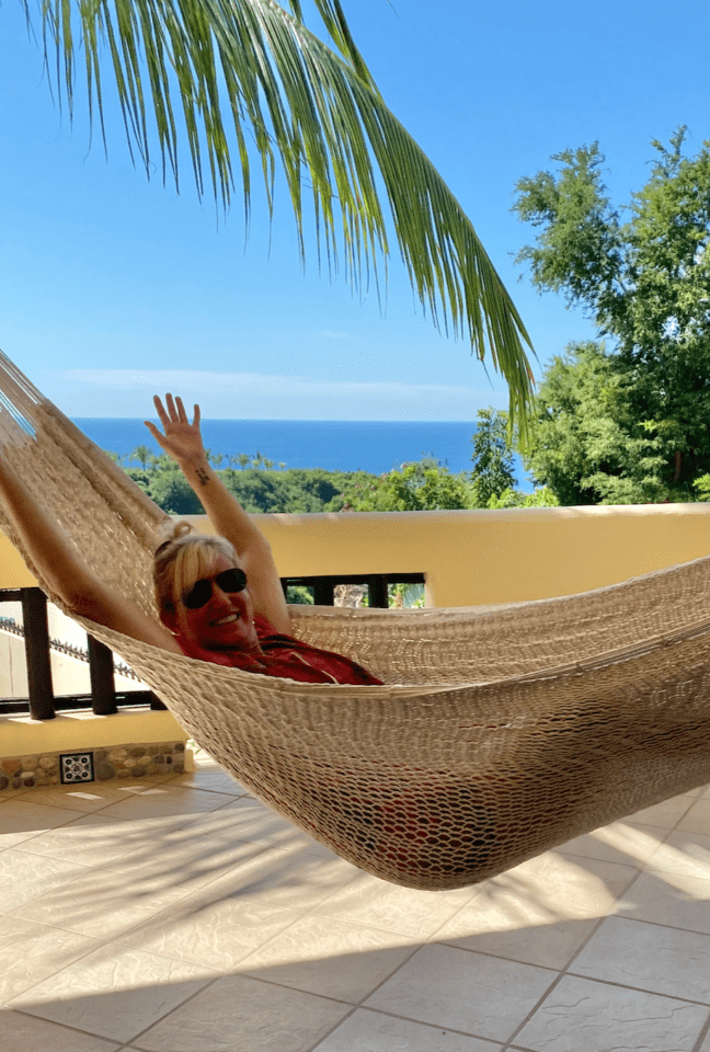 woman in a hammock