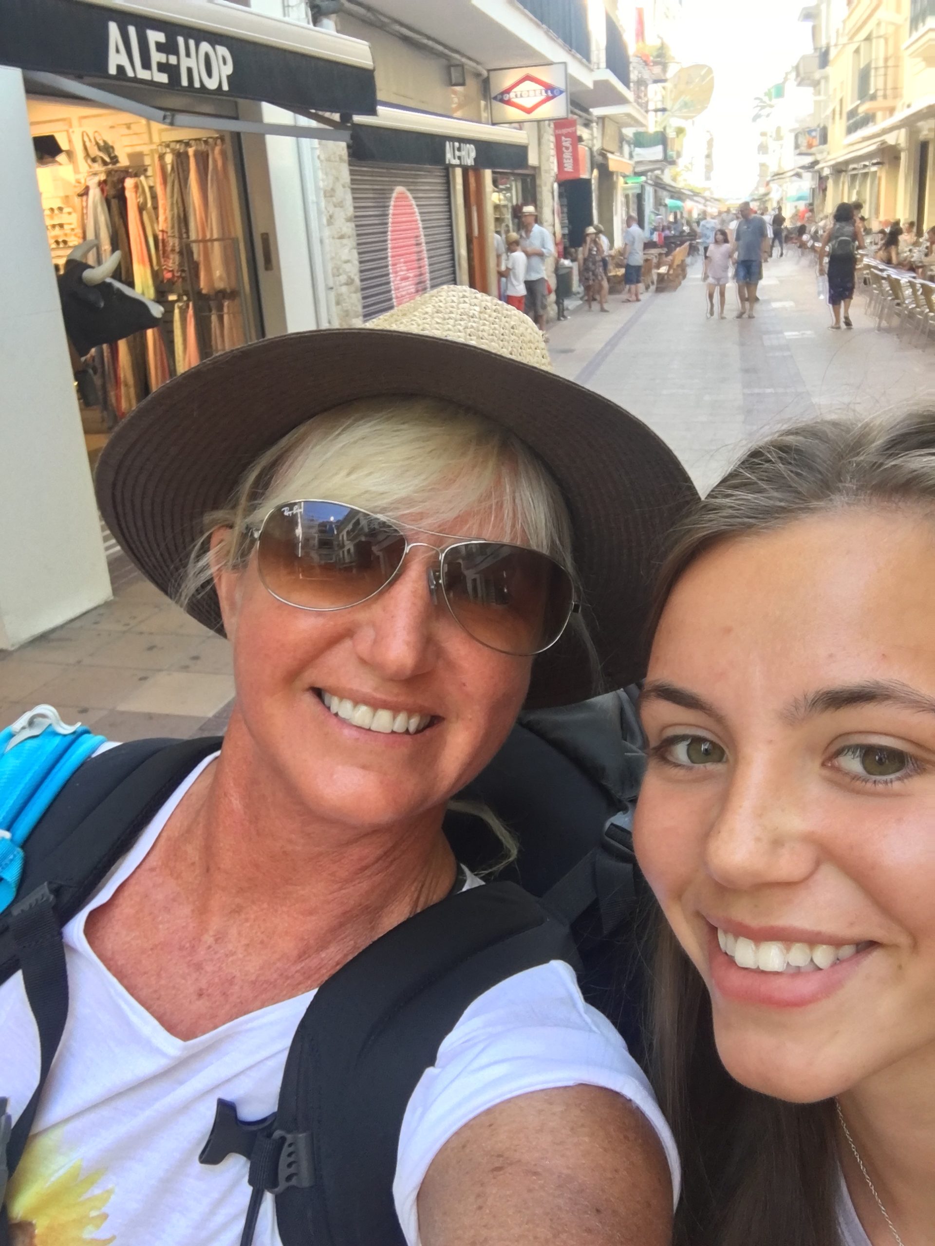 A blue bandana with pink flamingos