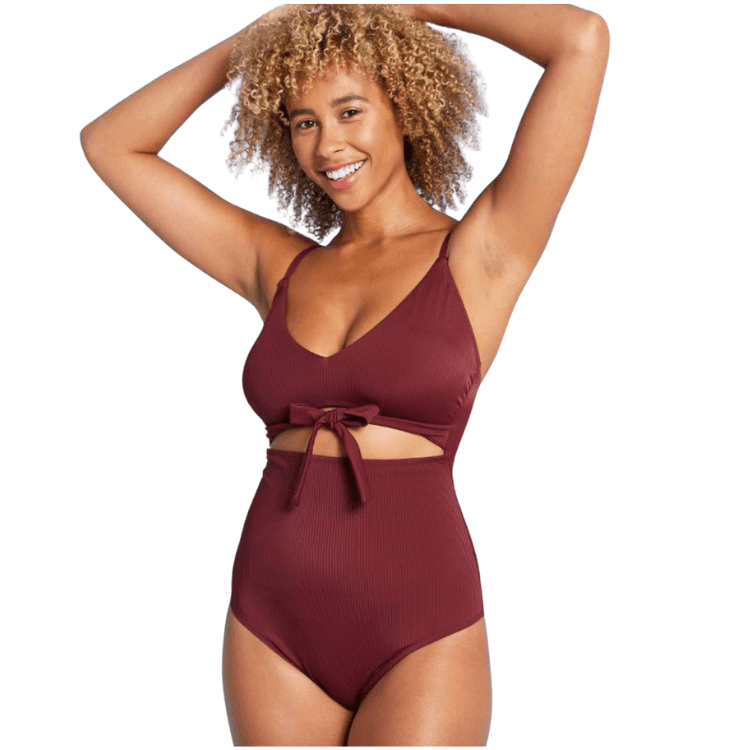 Woman wearing a Shade and Shore swimsuit