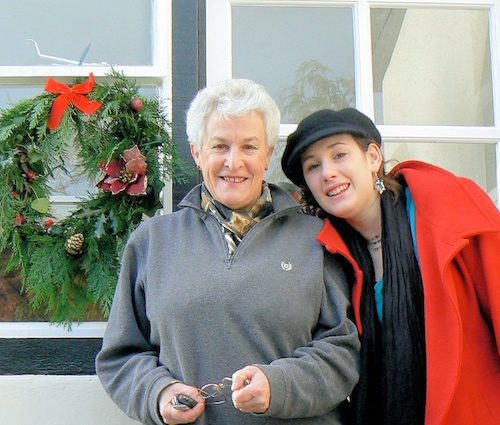 Anna Pollock with her daughter in 2009
