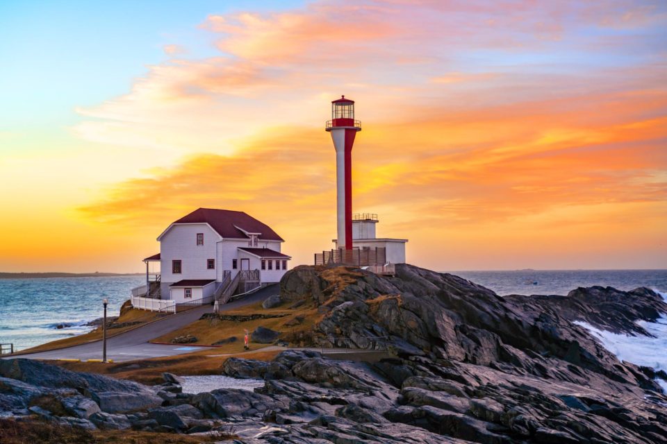 lighthouse at sunset