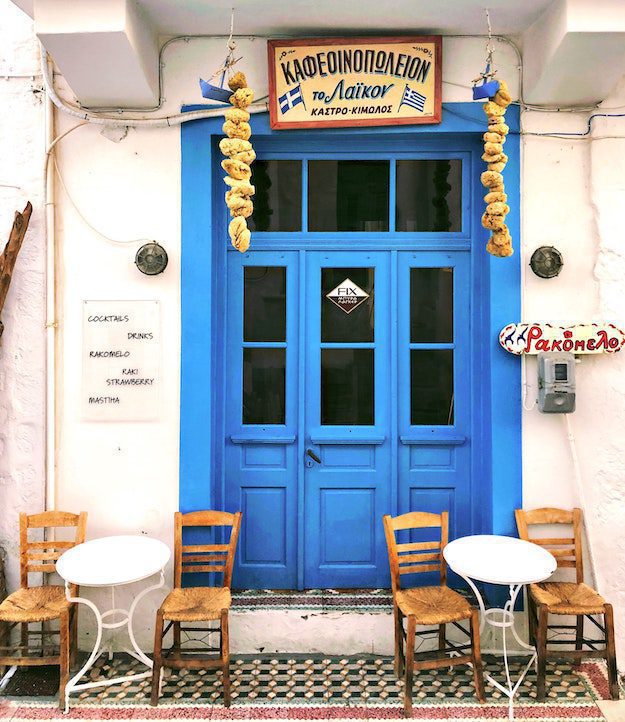 Traditional Coffee house in Kimolos island.