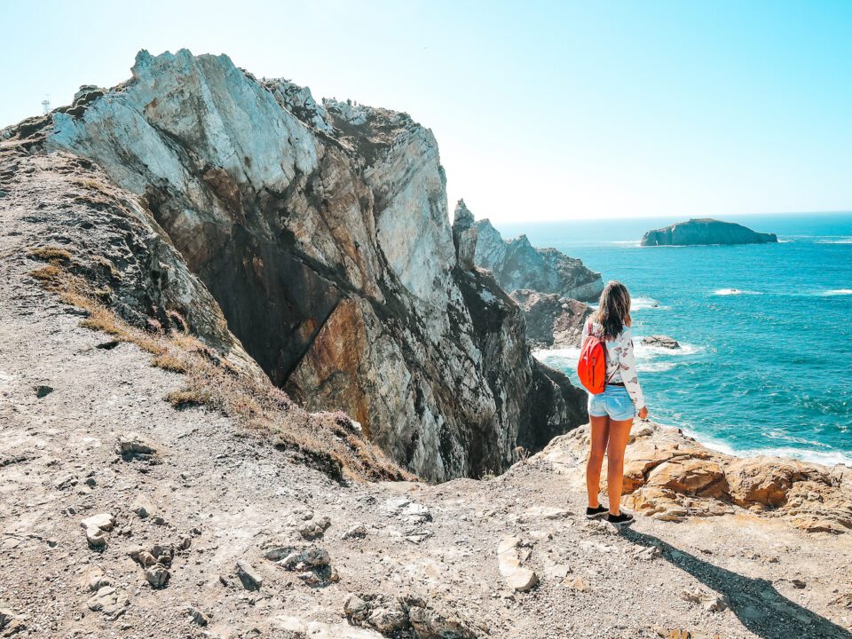 woman standing on beach in spain