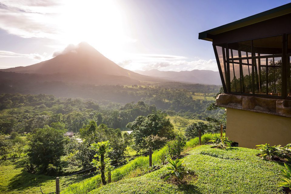 Scenic Arenal volcano in Costa Rica, Central America