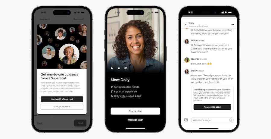 Airbnb Hosts Match with a Superhost mockups