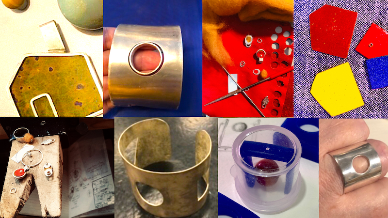 Brenda making jewelry in isolatiom