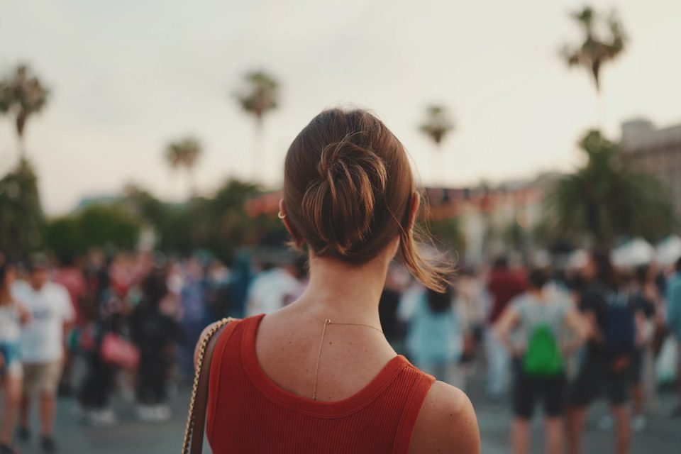 Woman stands on the s street human trafficking is all around us