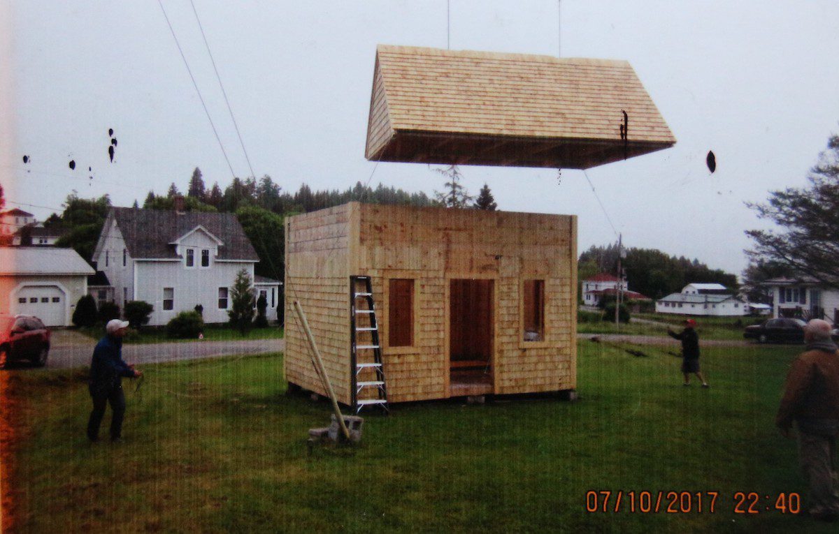 The Quaker Meeting House under construction