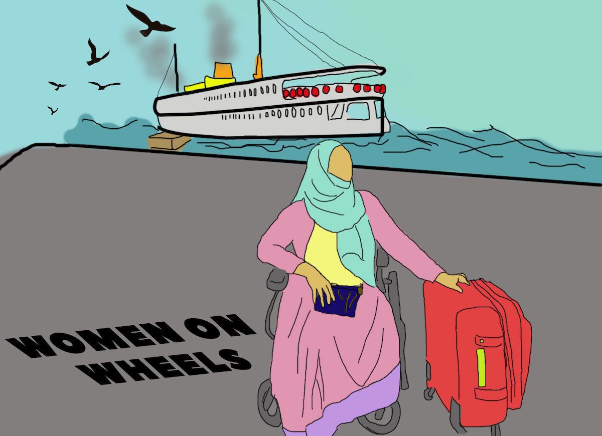 Tanzila Khan cartoon image, World on Wheels