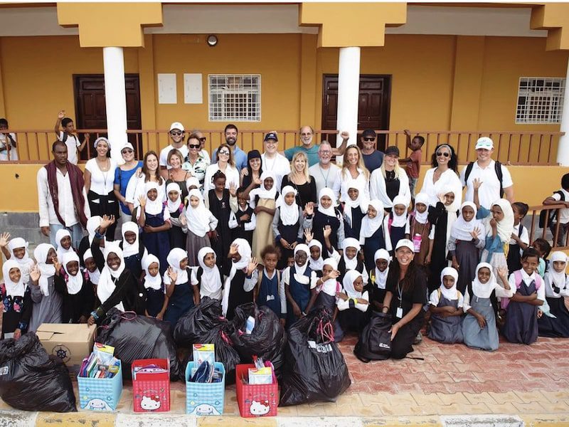 Visiting a school in Socotra where we donated school supplies. My donation was mensutral products