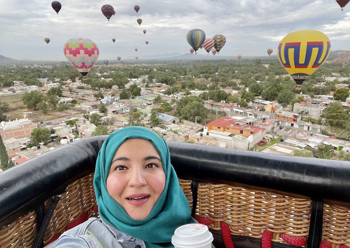 Tanzila Khan shows you can ride a hot air balloon in a wheelchair