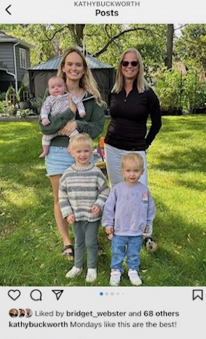 Kathy Buckworth with her daughter and grandchildren