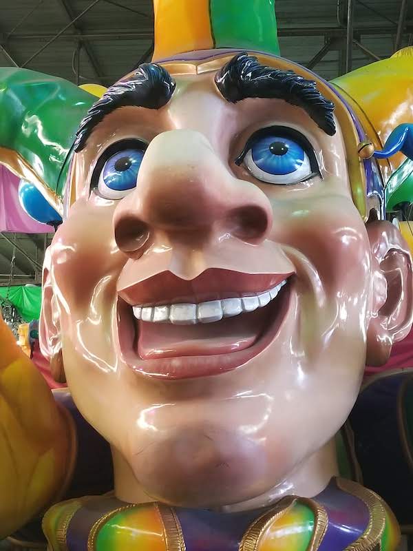 Characters used during the Mardi Gras parade on display at Mardi Gras World, New Orleans