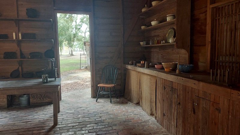 Kitchen at Destrehan Plantation in Oak Alley, outside New Orleans Louisiana