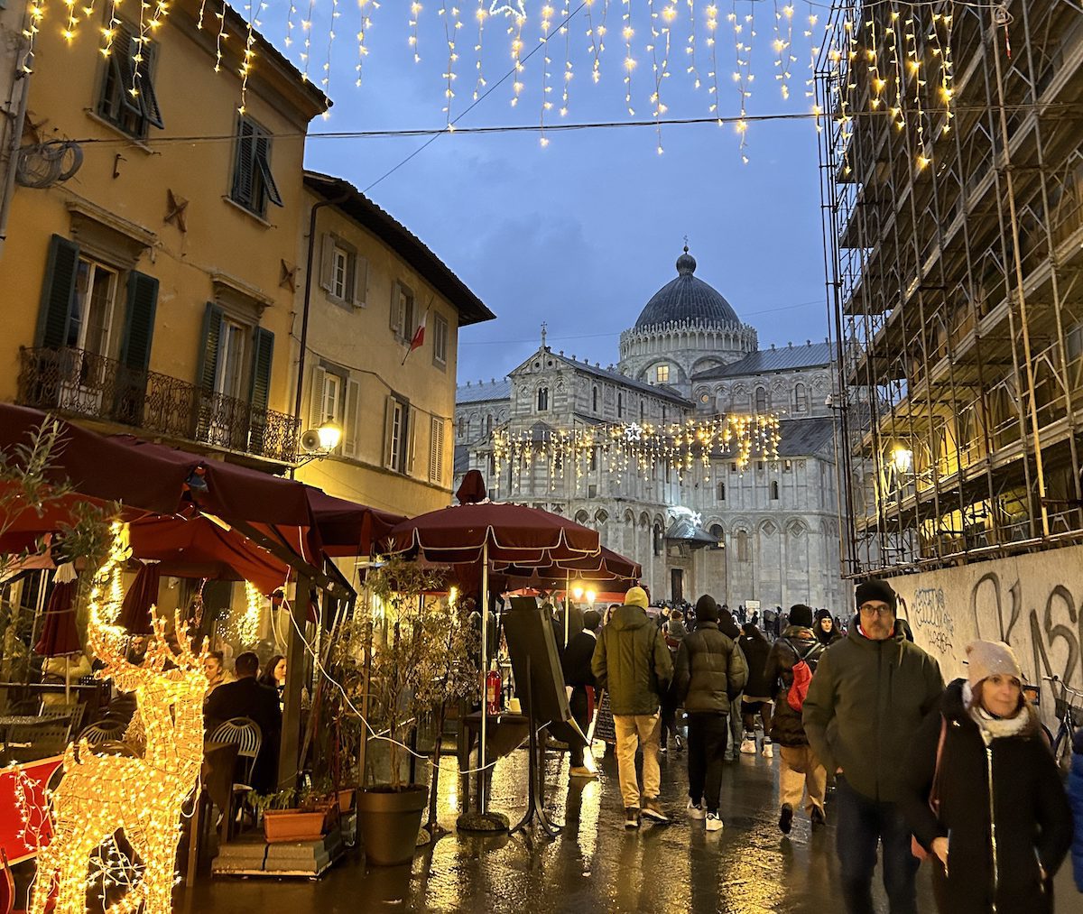 The streets of Pisa a day trip from Florence Italy
