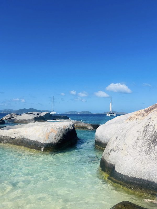 Turquoise water at The Baths, Virgin Gorda