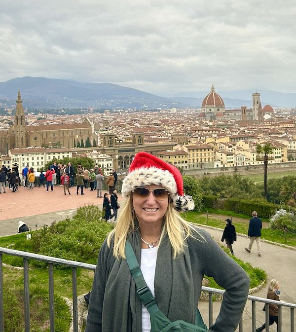 Carolyn Ray at Michelangeou Piazza, Florence