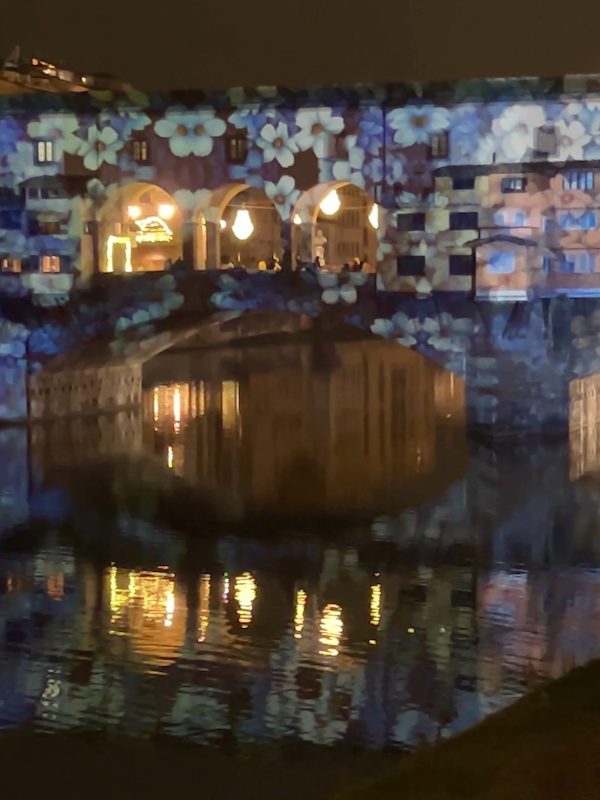 Ponte Vecchio Bridge seen in Florence in the low season, at Christmas time