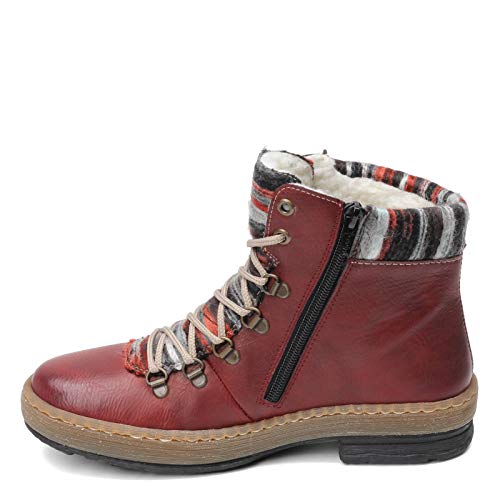 one red boot with white laces