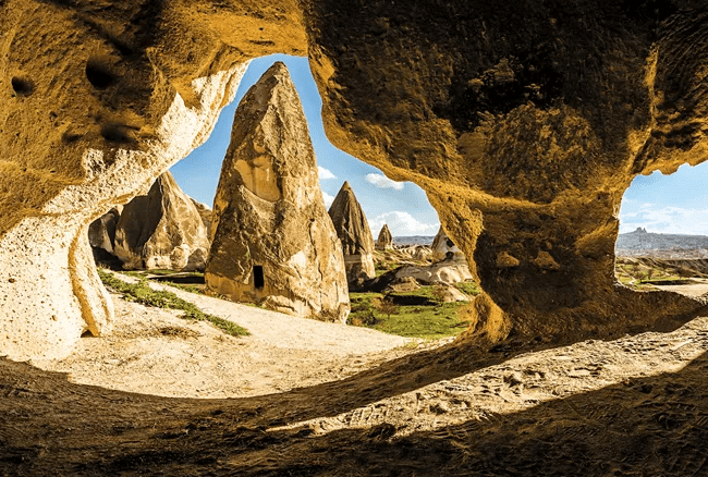 rock formations inside a cave 