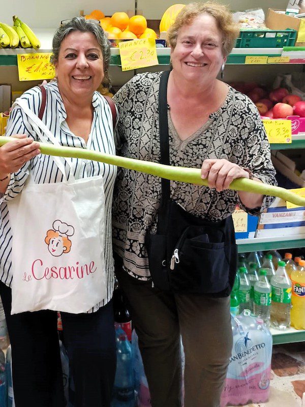 Going shopping for a cooking class in Sicily