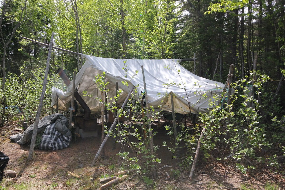 Mrs Penashue often spends part of the summer in her tent a short driving distance from her home in Shetshatshui