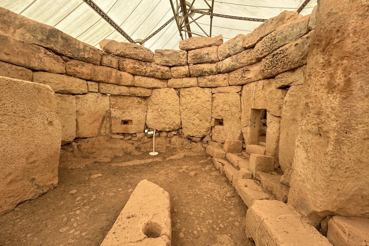 The massive rocks of the Mnajdra Prehistoric Temples