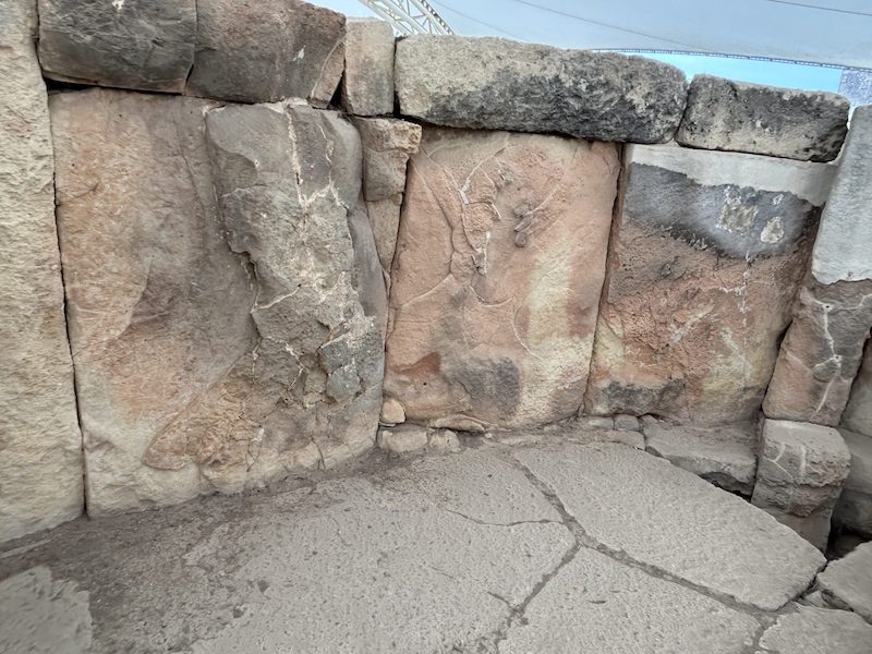 Coloured animal drawings at Tarxien Prehistoric Complex