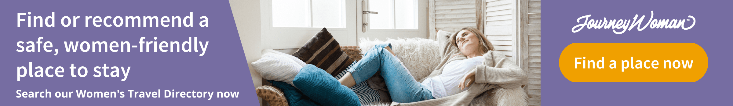 image that reads safe places for women to stay