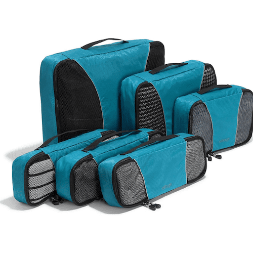 Blue packing cubes
