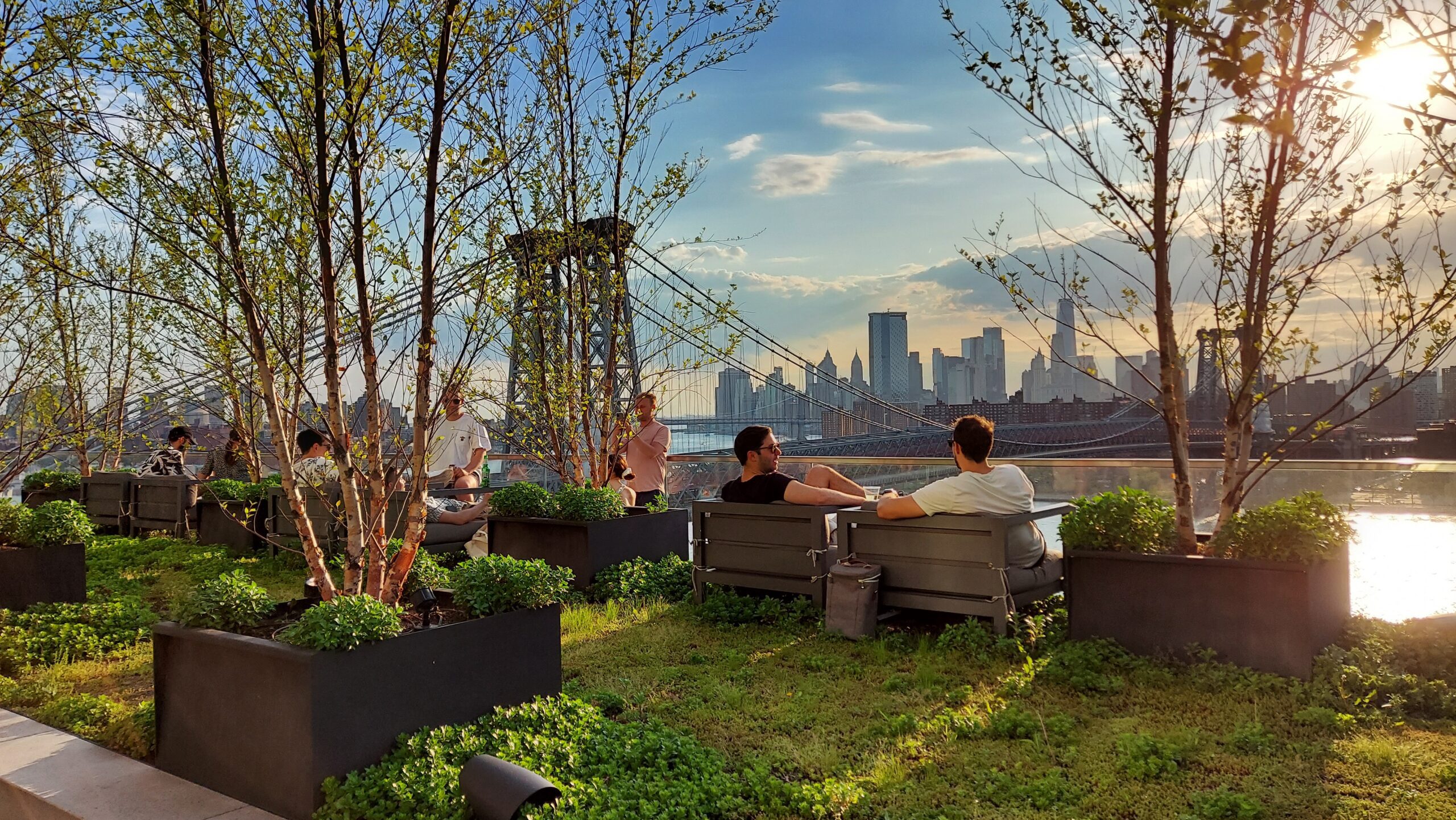 new york city garden on a rooftop