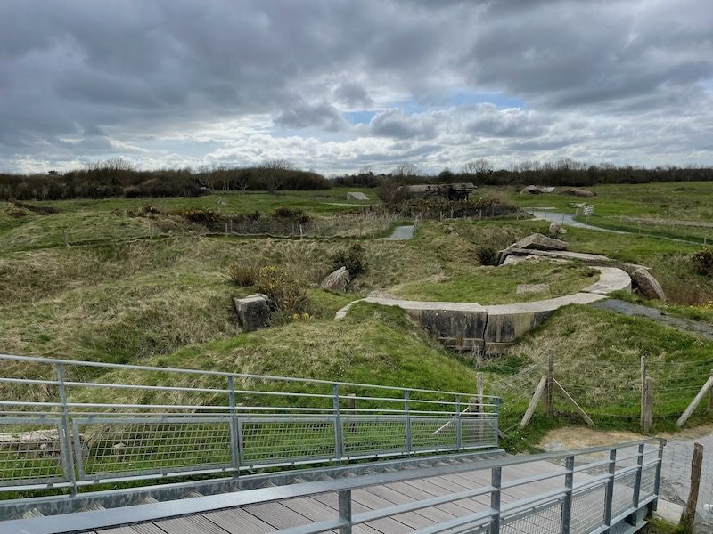 Pointe du Hoc, on Omaha Beach, where you can still see the craters caused by Allied bombardments